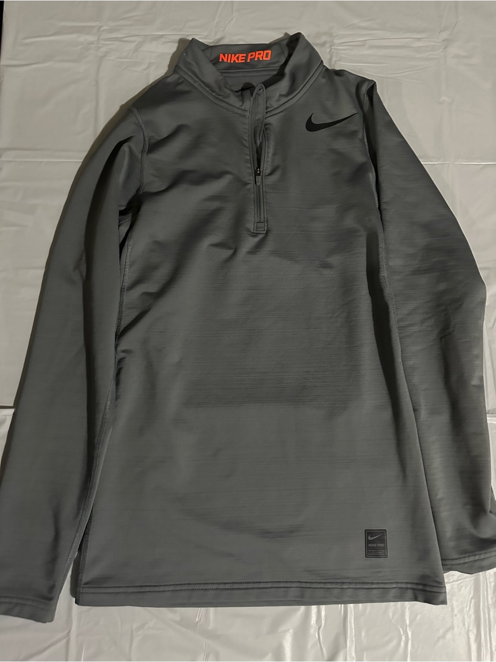 Nike Youth Gray Quarter-Zip Performance Top